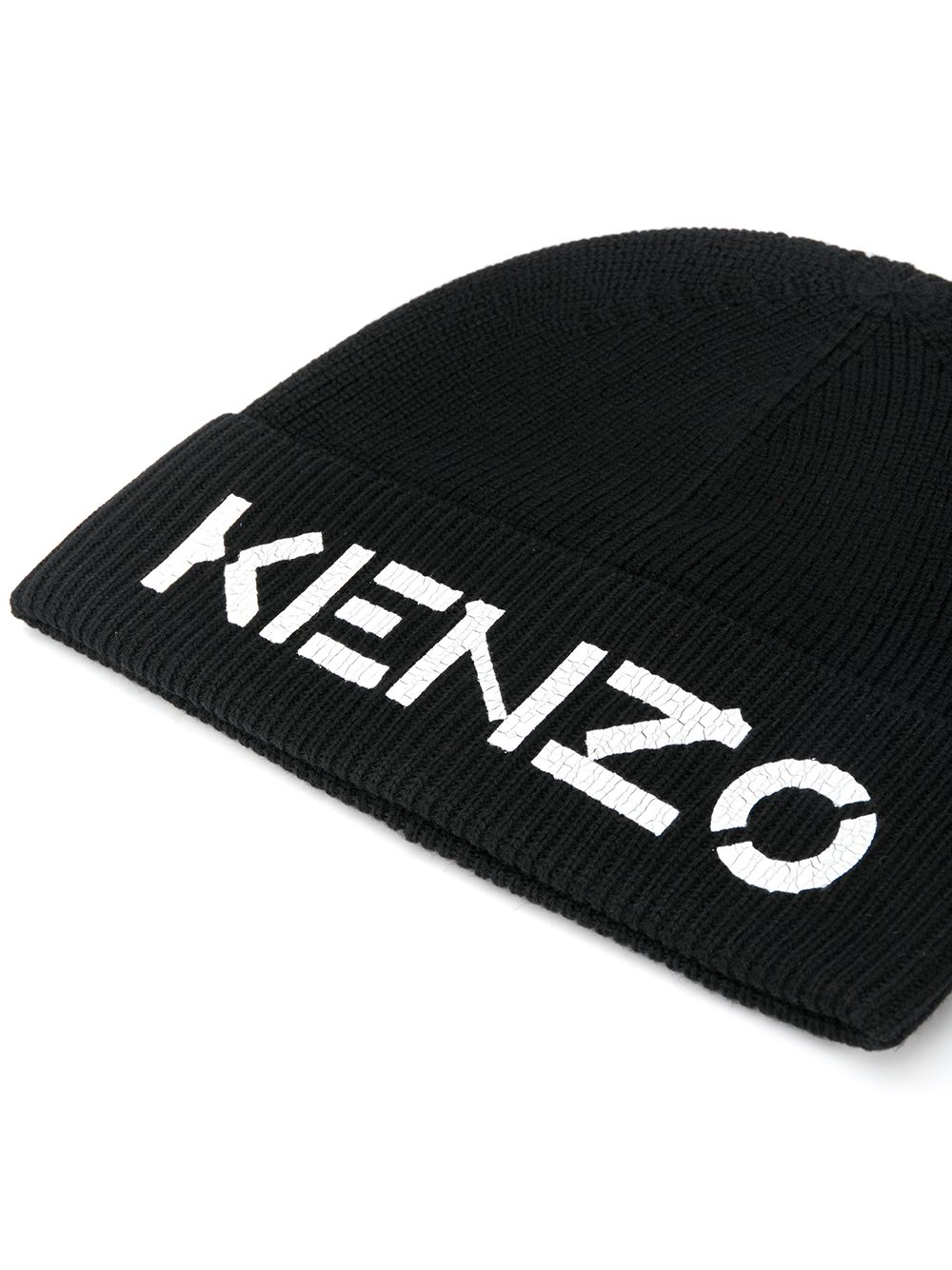 фото Kenzo шапка бини в рубчик с логотипом