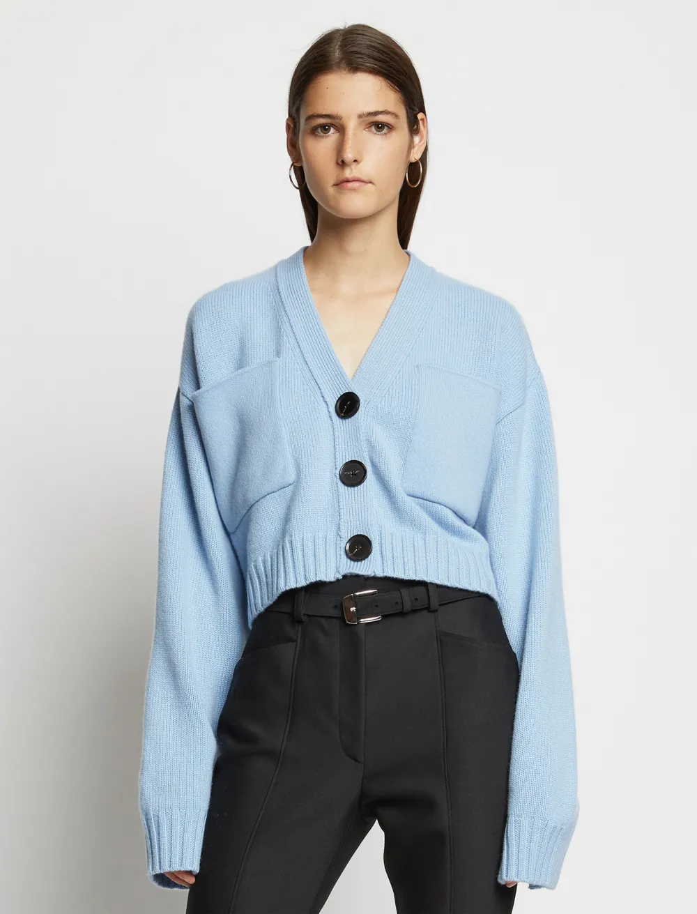 Image of Proenza Schouler Eco Cashmere Cardigan  chambray blue XS