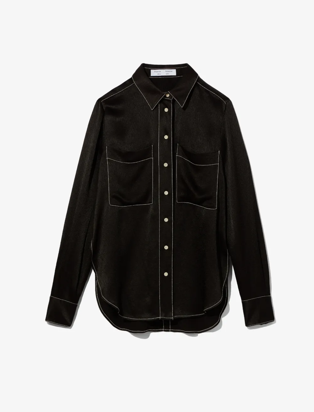 Image of Proenza Schouler White Label Dobby Crepe Shirt  black