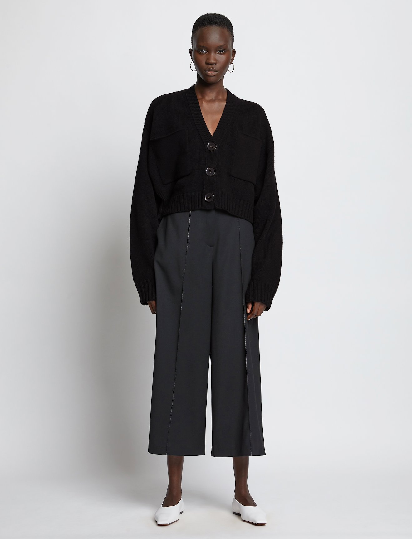 Eco Cashmere Cardigan in black | Proenza Schouler