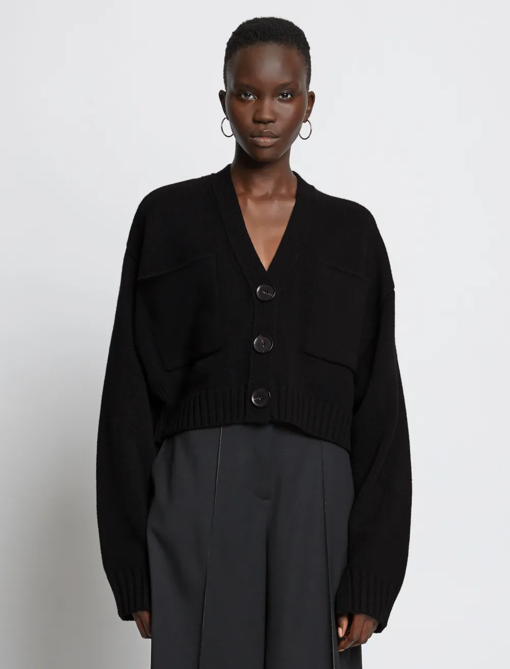 Image of Proenza Schouler Eco Cashmere Cardigan  black XS