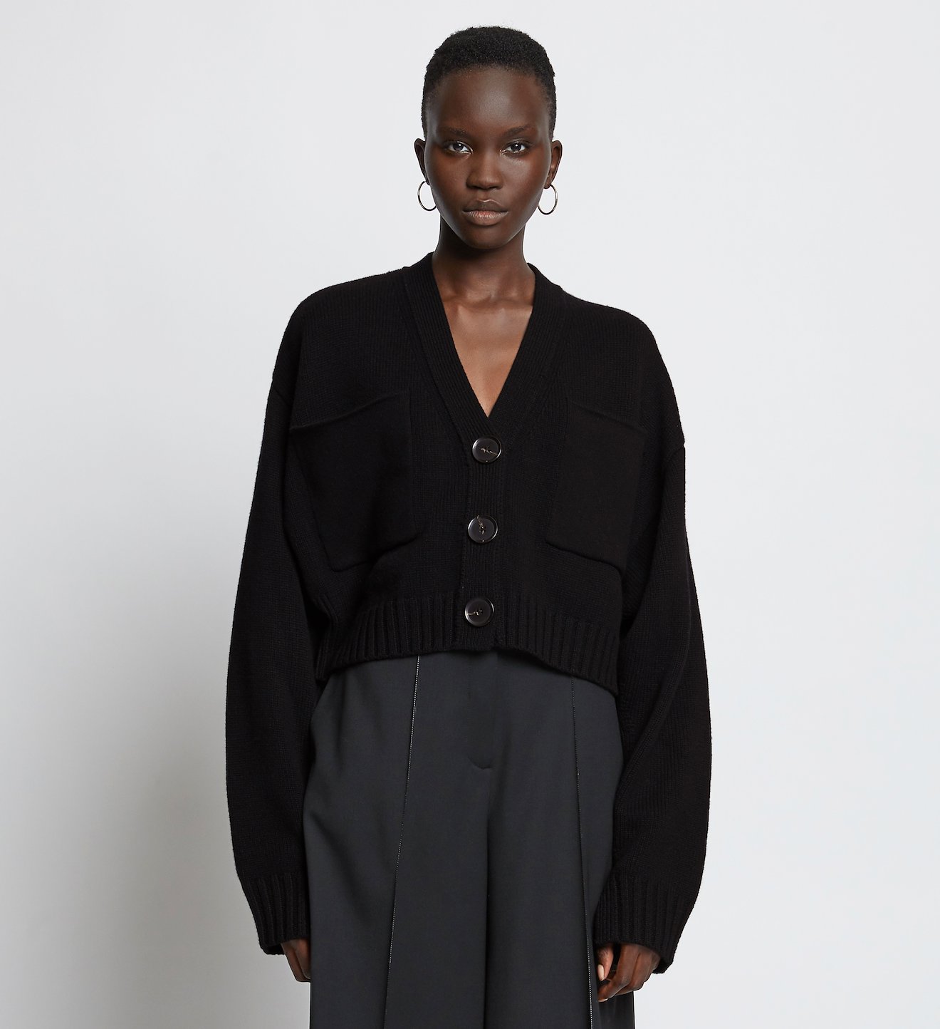 Eco Cashmere Cardigan in black | Proenza Schouler