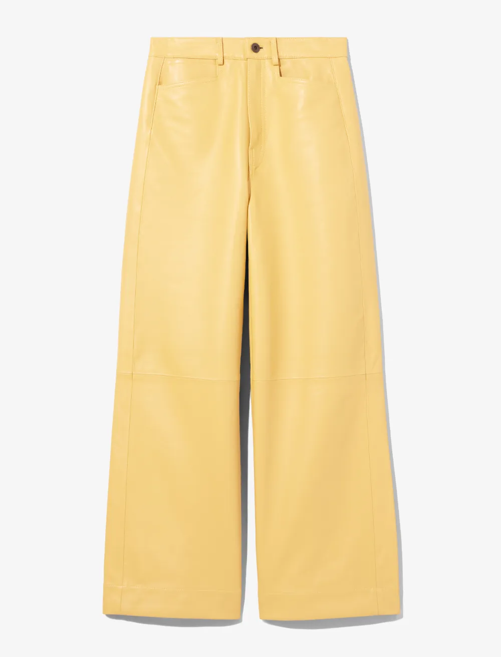 Image of Proenza Schouler White Label Cropped Leather Pants  citron/yellow