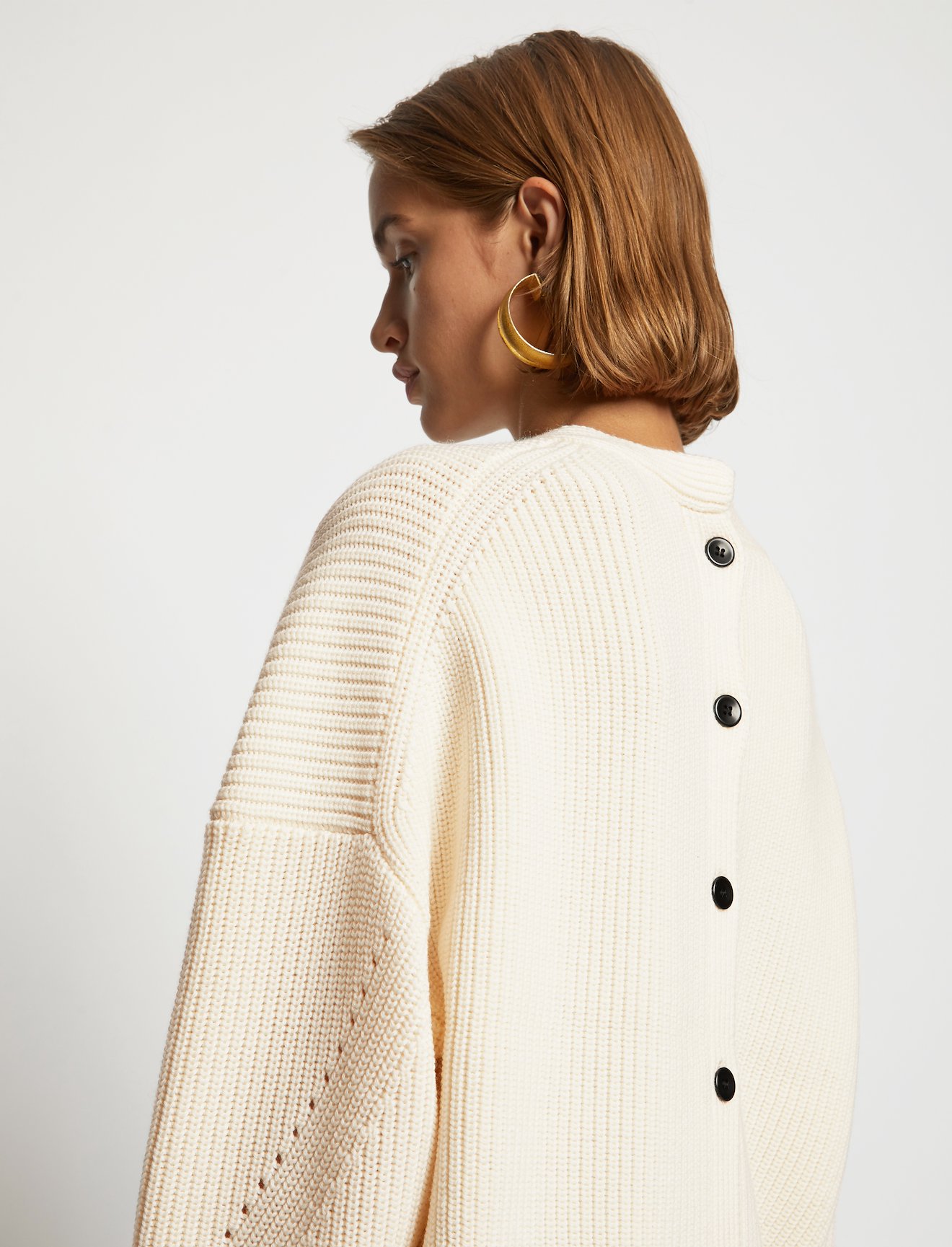 Knit Cardigan with Button Back #4