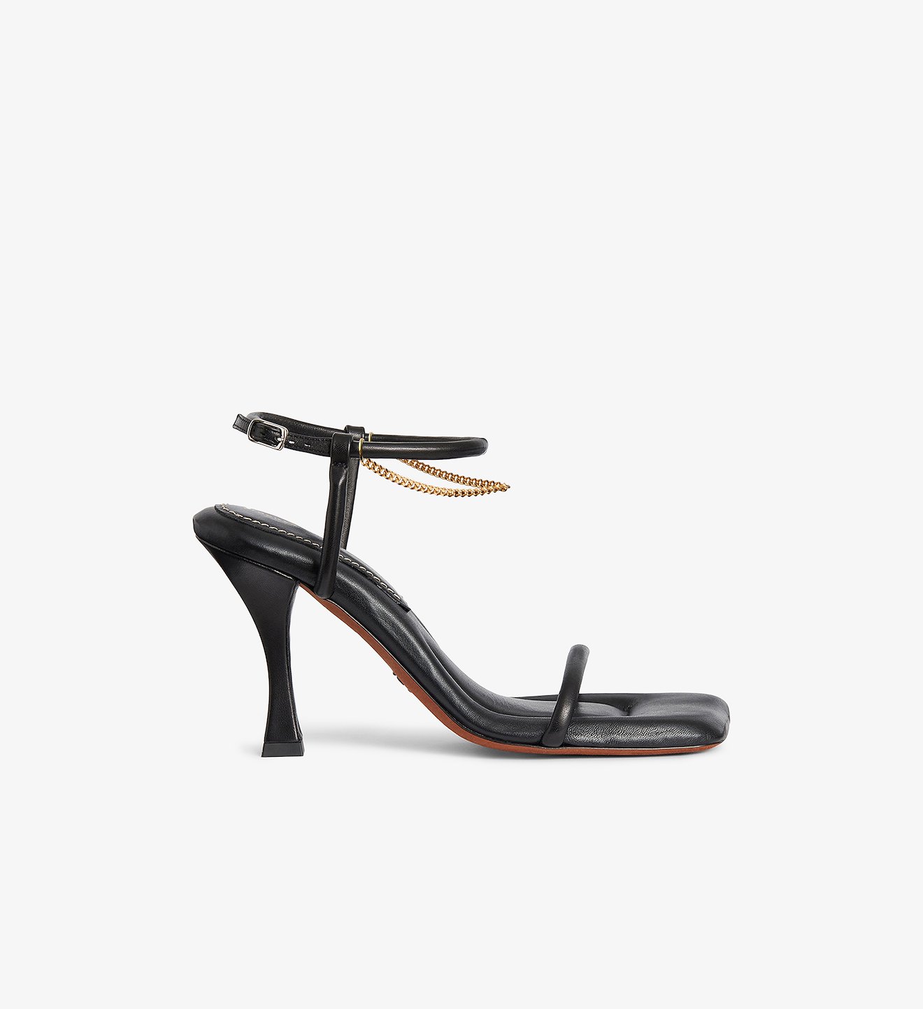 Square Padded Chain Sandals - 90mm