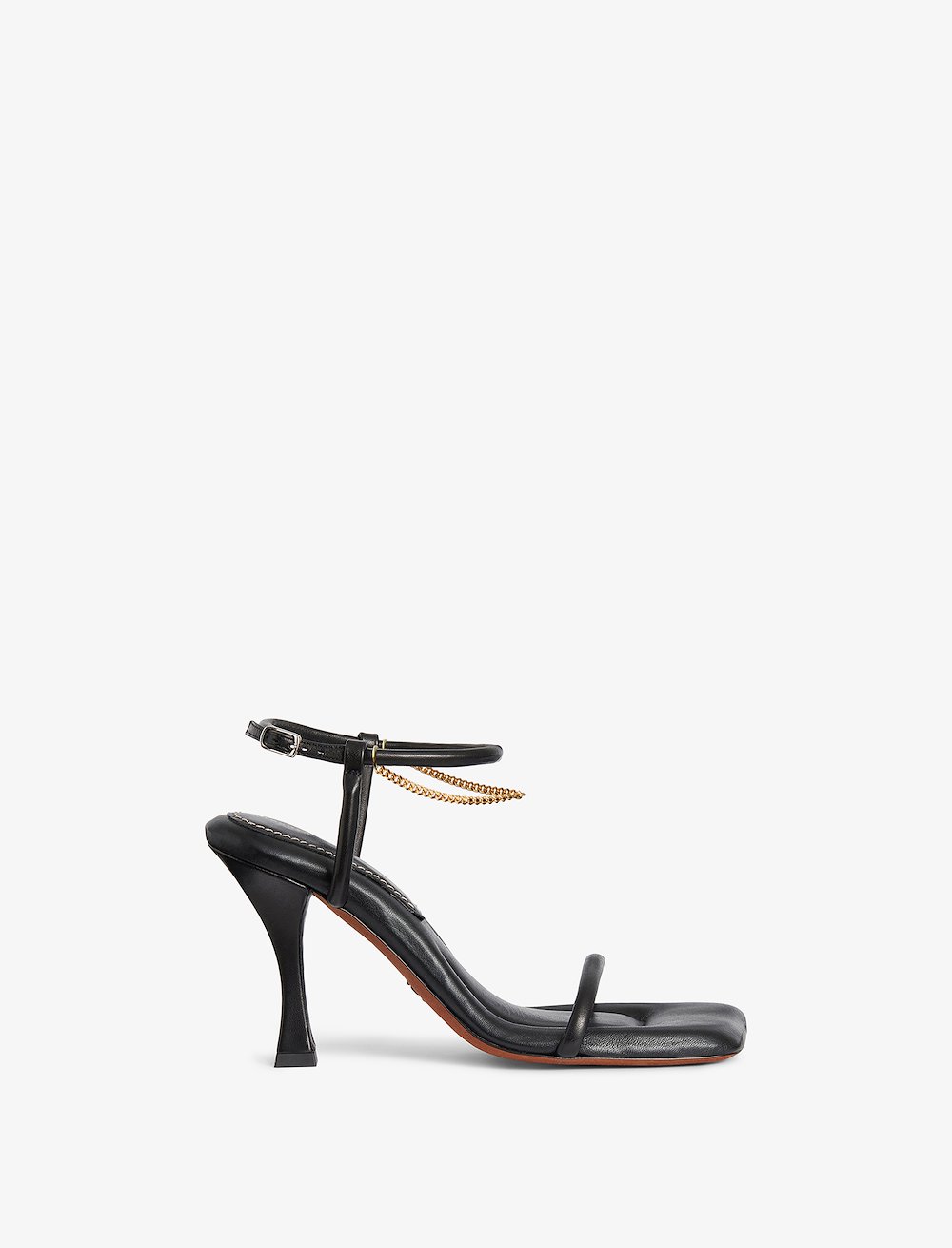 Square Padded Chain Sandals - 90mm