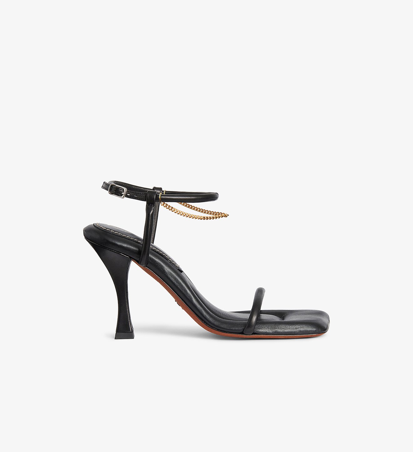 Square Padded Chain Sandals - 90mm
