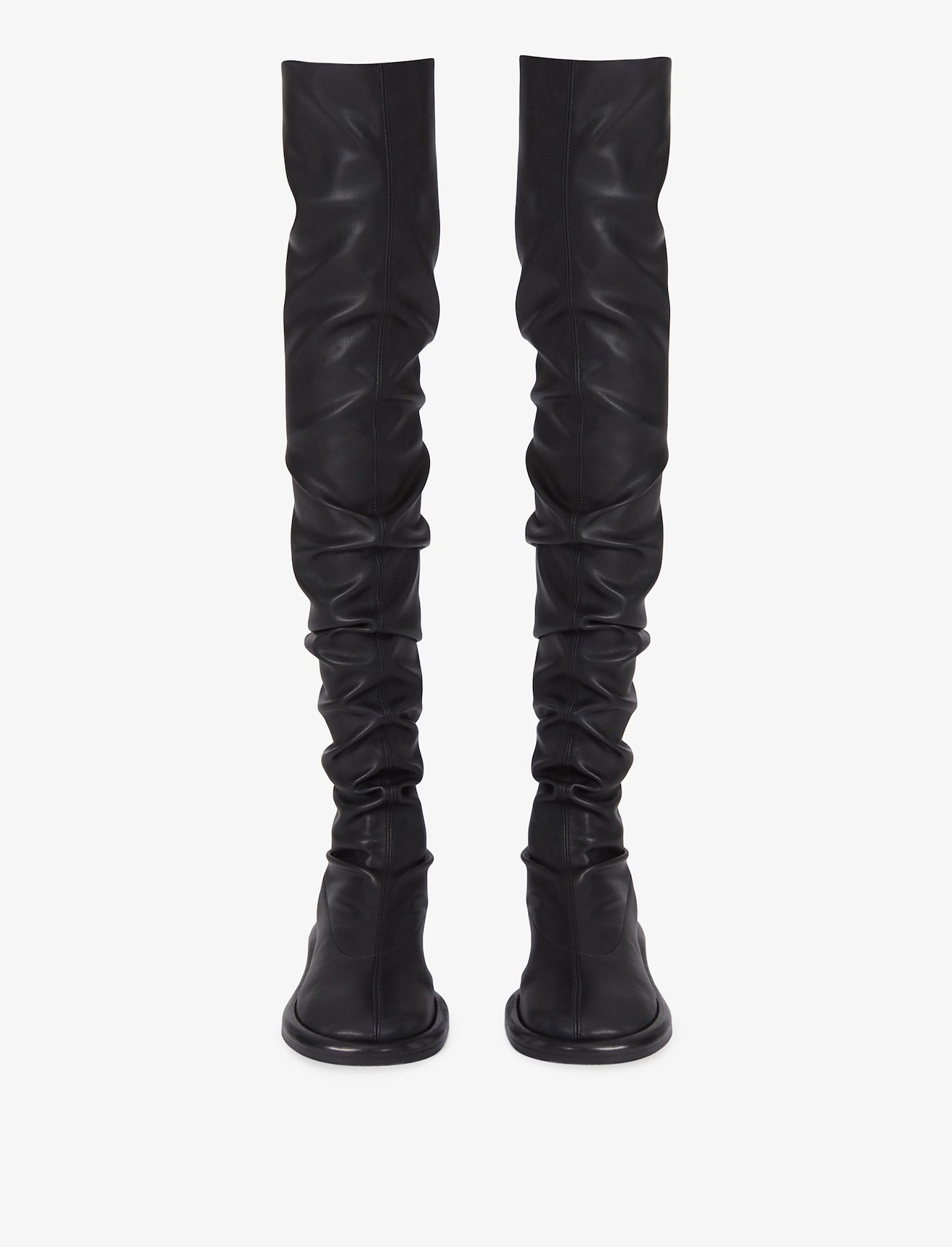 Pipe Ruched Over The Knee Boots in black | Proenza Schouler