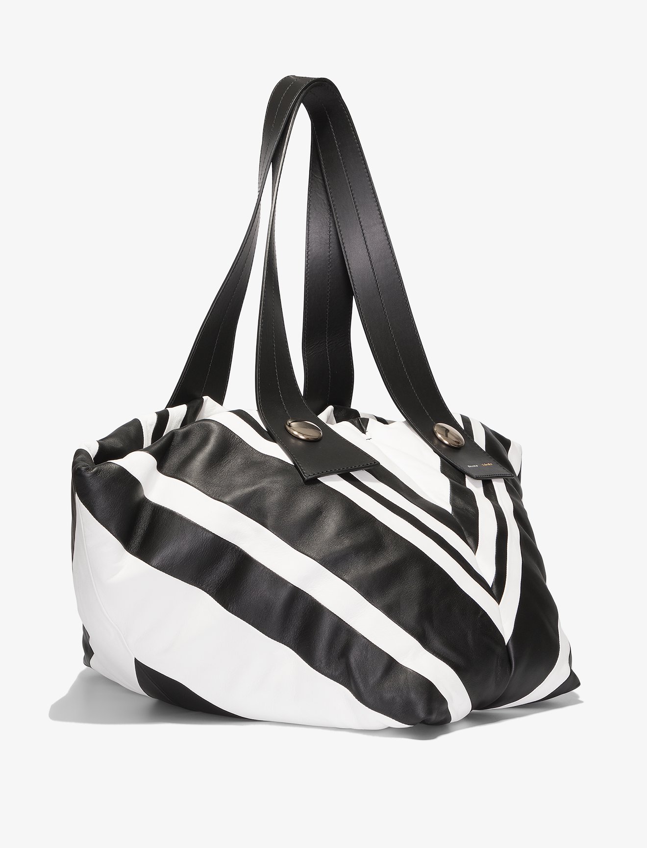 Large Stripe Puffy Tobo Tote #1