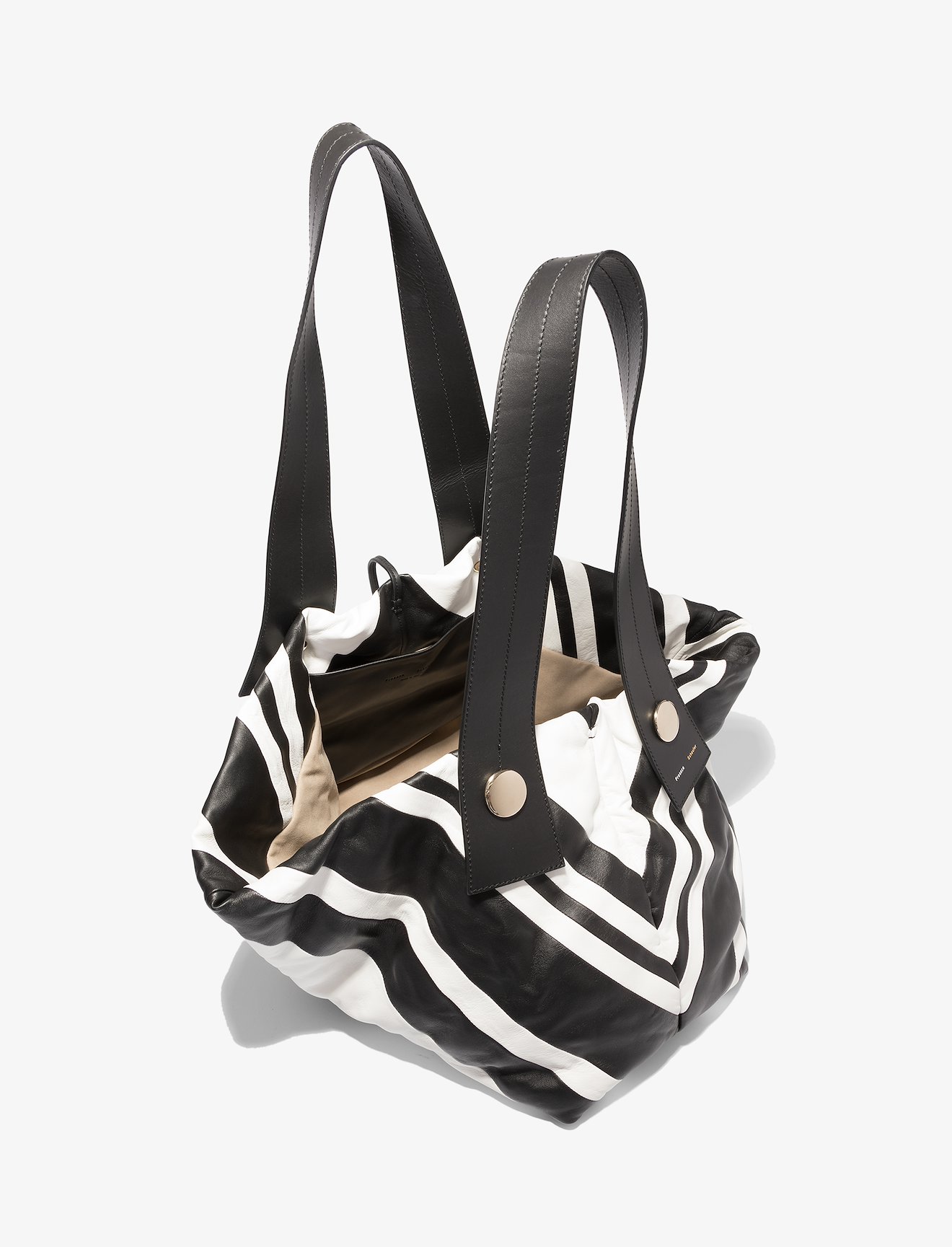 Large Stripe Puffy Tobo Tote #4