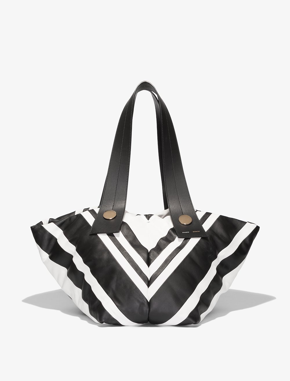 Large Stripe Puffy Tobo Tote