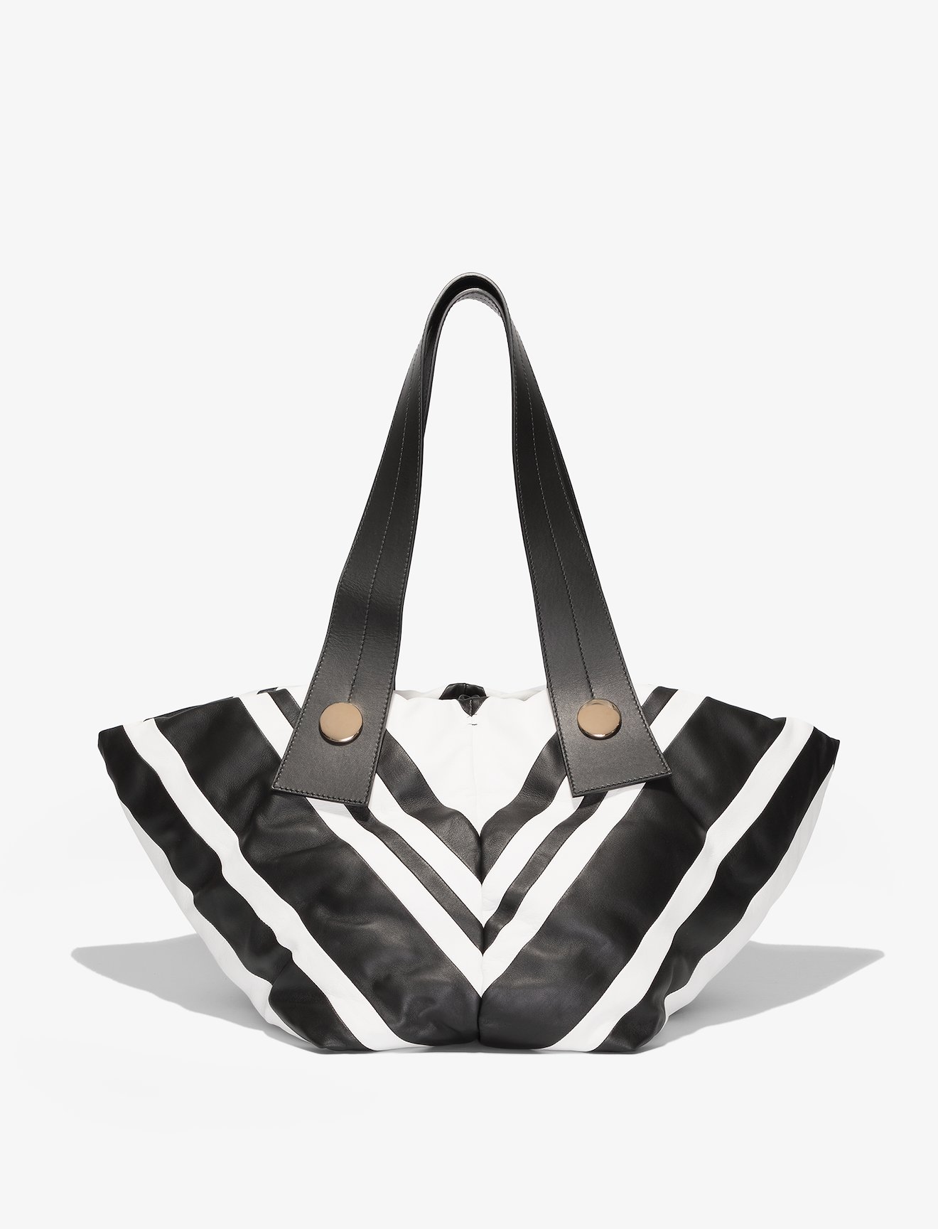 Large Stripe Puffy Tobo Tote #3