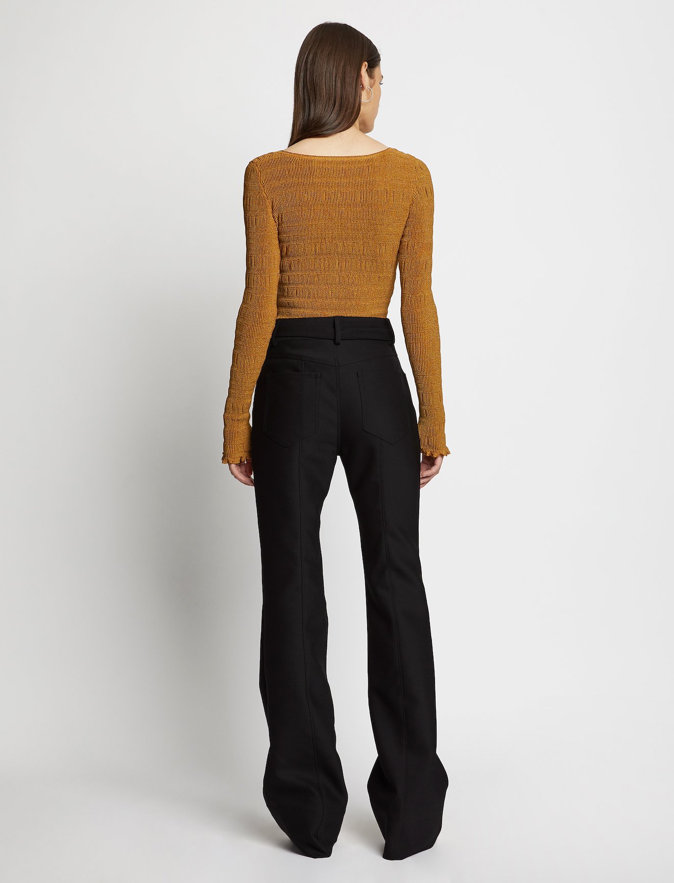 Slub Suiting Long Flare Pants #2