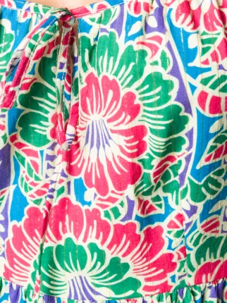 tie neck floral print dress展示图