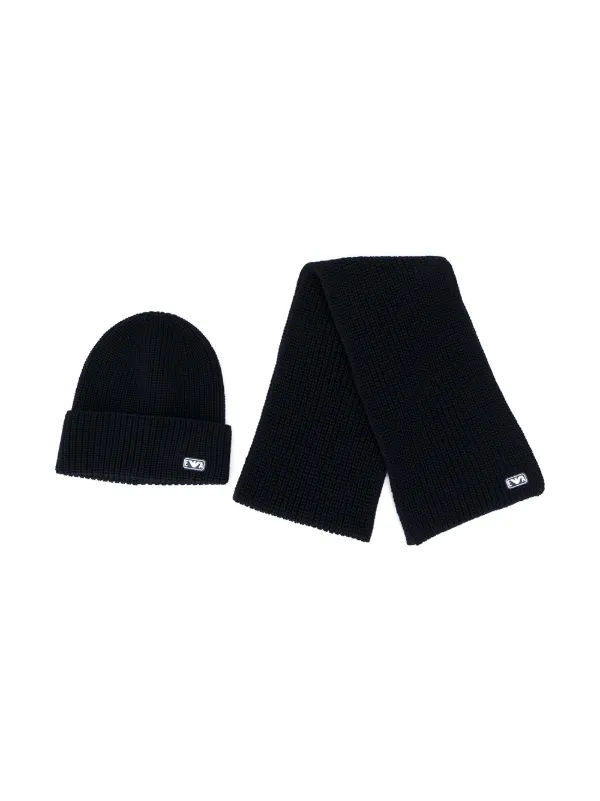 Armani hat and scarf set outlet mens