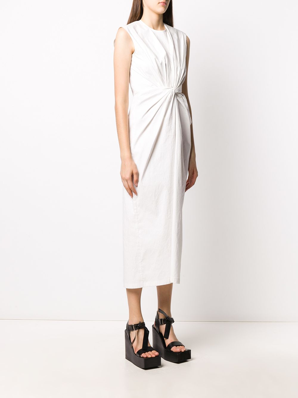 Christian Wijnants knot-detail Midi Dress - Farfetch