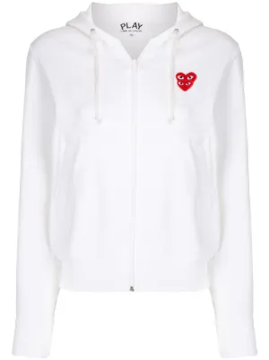 cdg hoodie white
