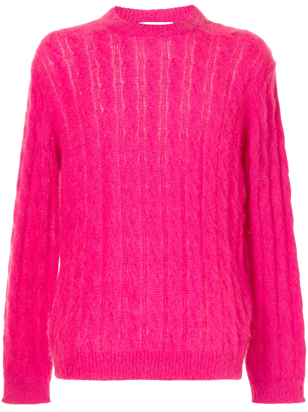 

MSGM cable-knit crew-neck jumper - Pink