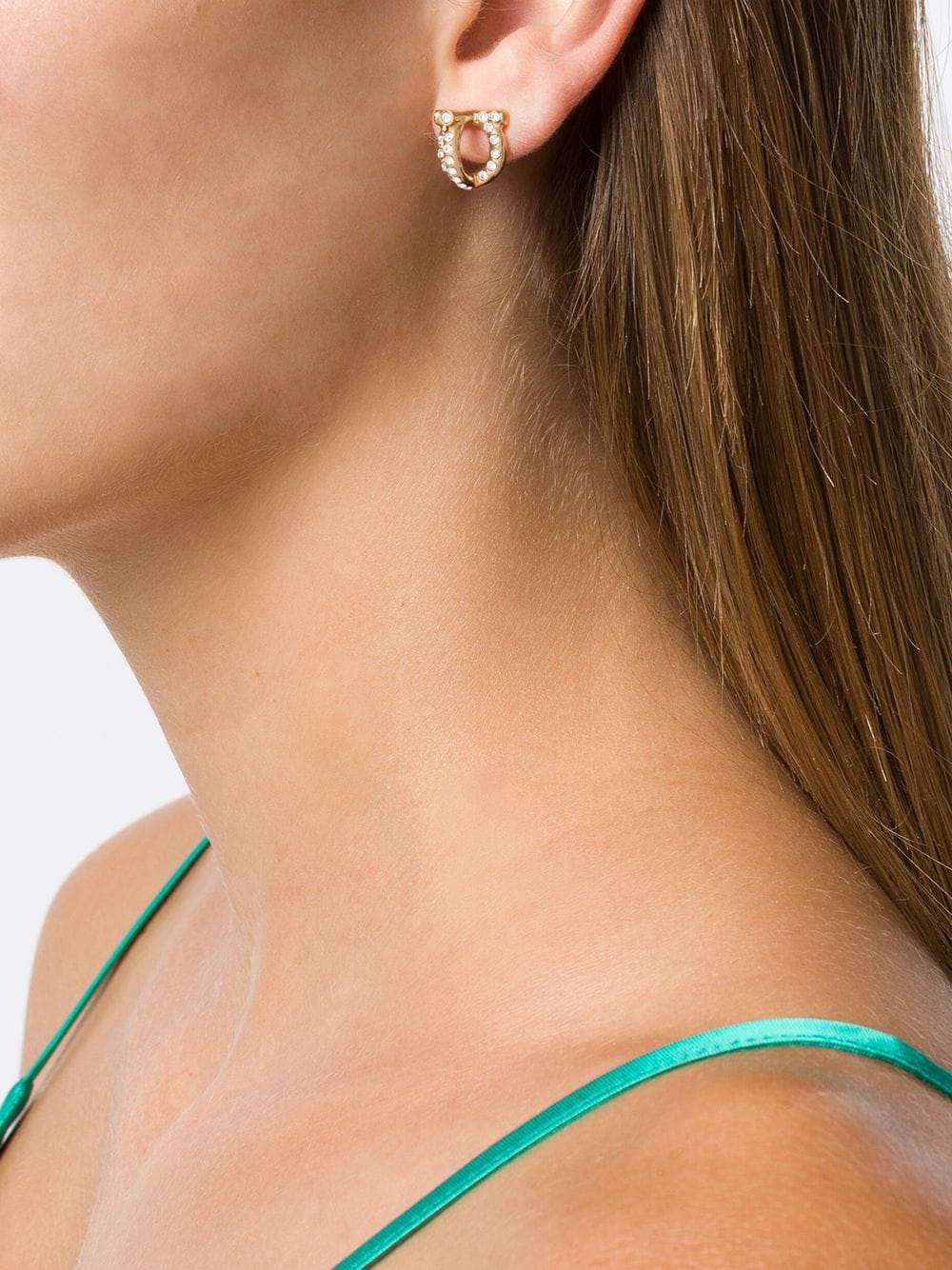 Image 2 of Ferragamo Gancini-motif earrings