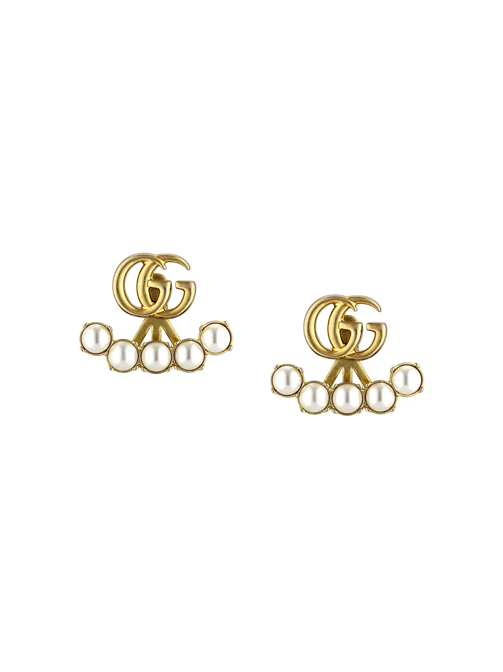 Gucci グッチ ダブルG ピアス - FARFETCH