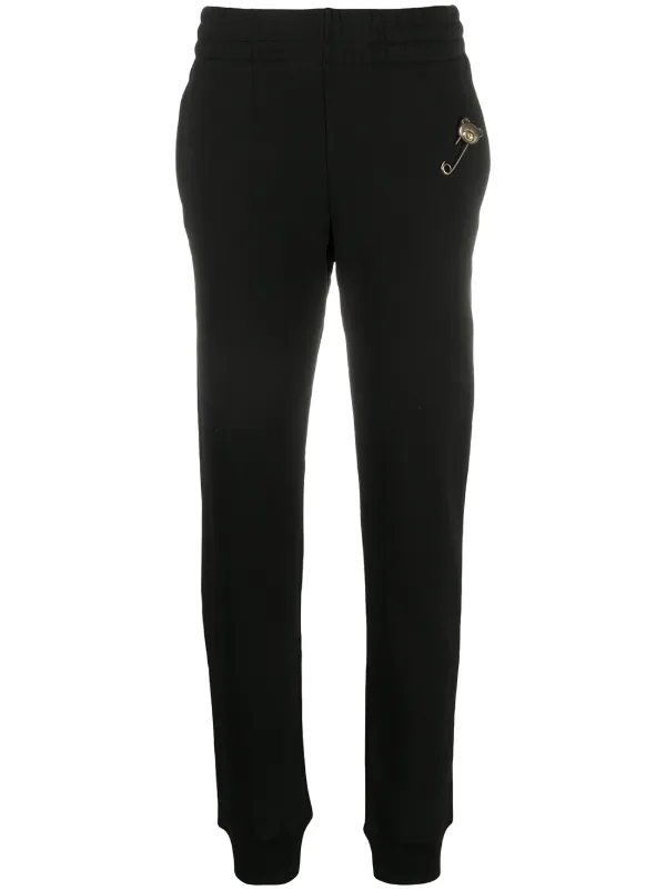 black slim fit track pants