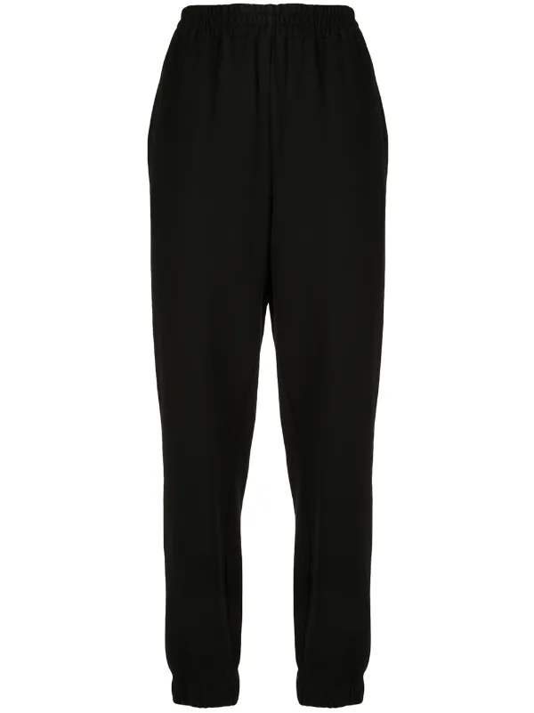 black high waisted track pants