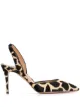 Image 1 of Aquazzura giraffe-print slingback pumps