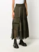 Sacai patchwork maxi skirt