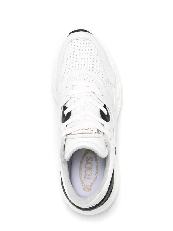 lace up mesh panel sneakers