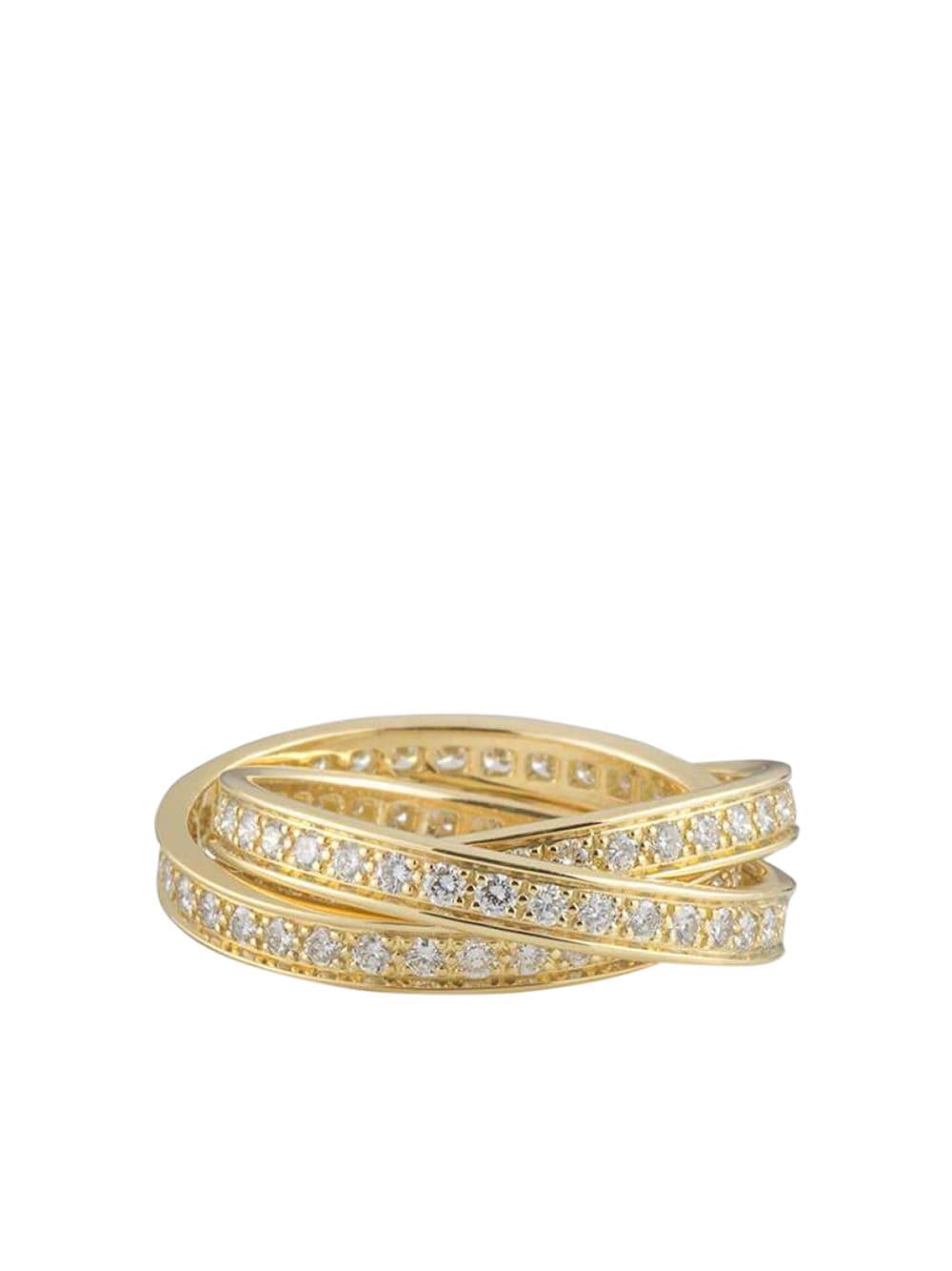 фото Cartier кольцо trinity pre-owned из желтого золота с бриллиантами