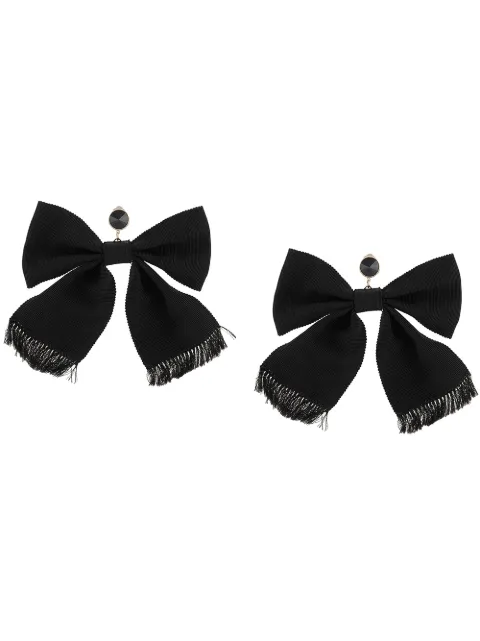 RED(V) oversized bow earrings