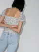 Reformation Jess smocked crop top