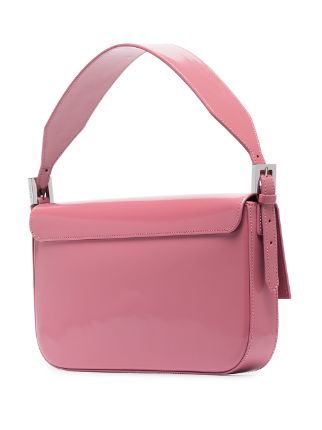 pink manu leather shoulder bag展示图