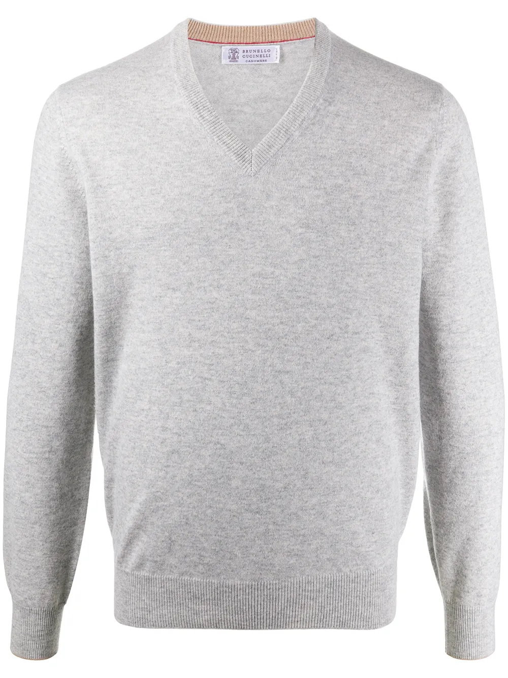 

Brunello Cucinelli v-neck long-sleeved jumper - Grey