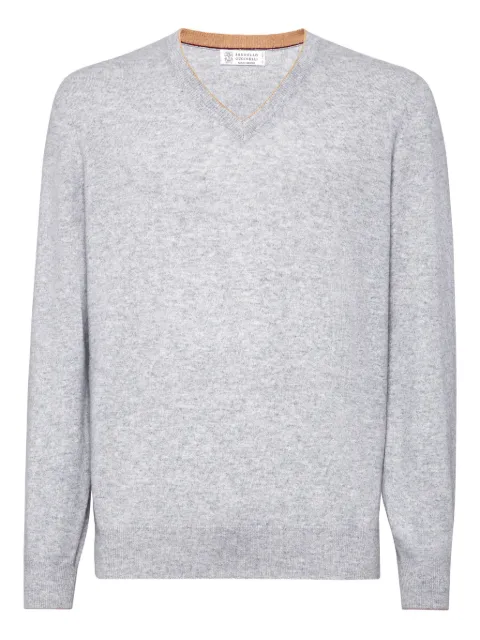 Brunello Cucinelli v-neck long-sleeved jumper