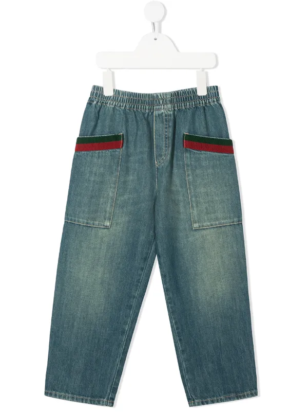 gucci stripe jeans