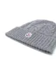 Moncler cable knit logo beanie