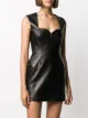 Versace fitted lambskin mini dress