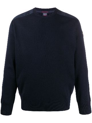 paul and shark patch jumper