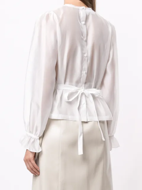 back fastening blouse