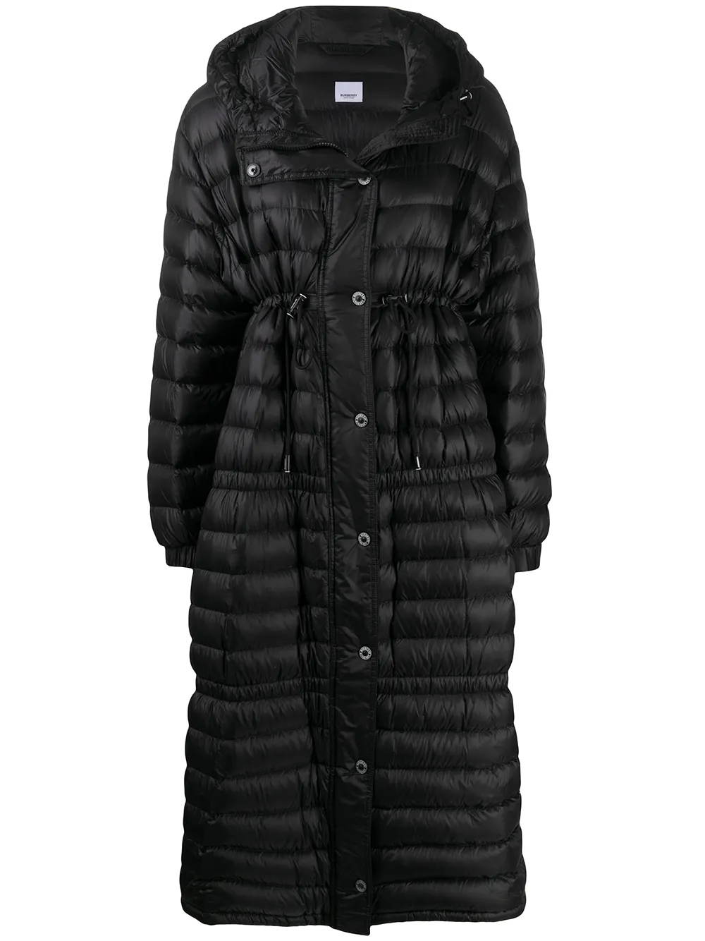 black burberry puffer coat
