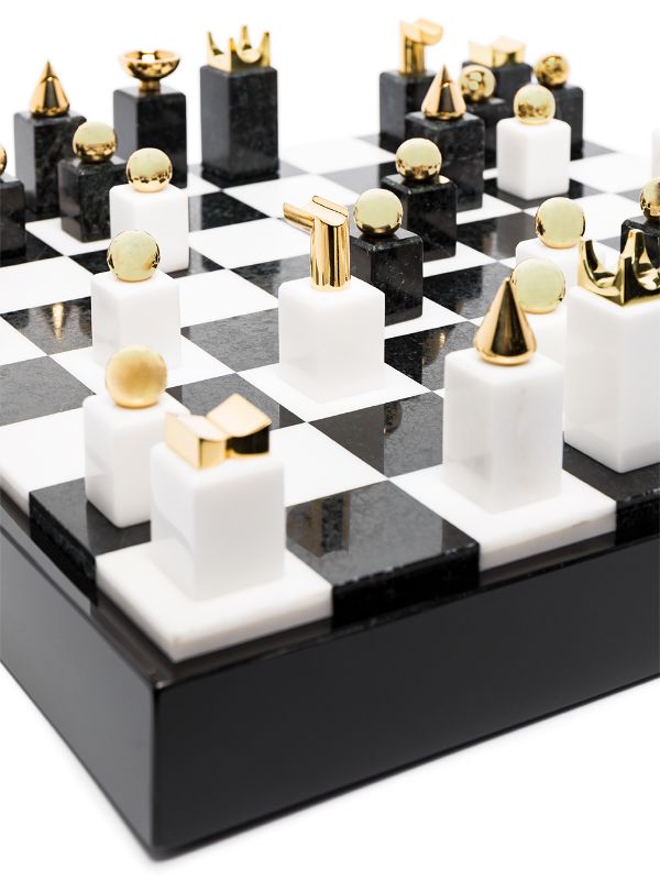 L'Objet 24kt Gold Stone Chess Set - Farfetch
