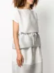 Pleats Please Issey Miyake drawstring waist plisse blouse
