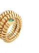 MARINA B 18kt yellow gold Trisola emerald ring