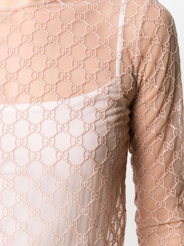 gucci sheer top