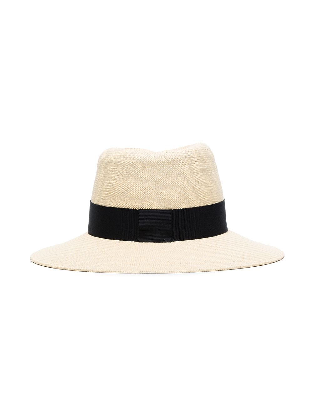 Shop Maison Michel Virginie Straw Fedora Hat In Neutrals