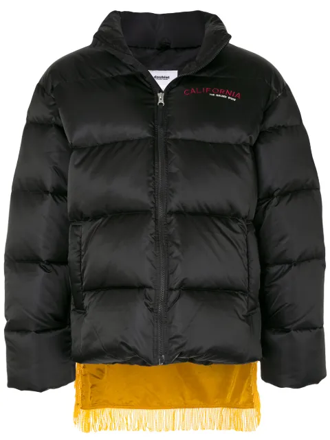 Doublet abrigo capitonado con flecos