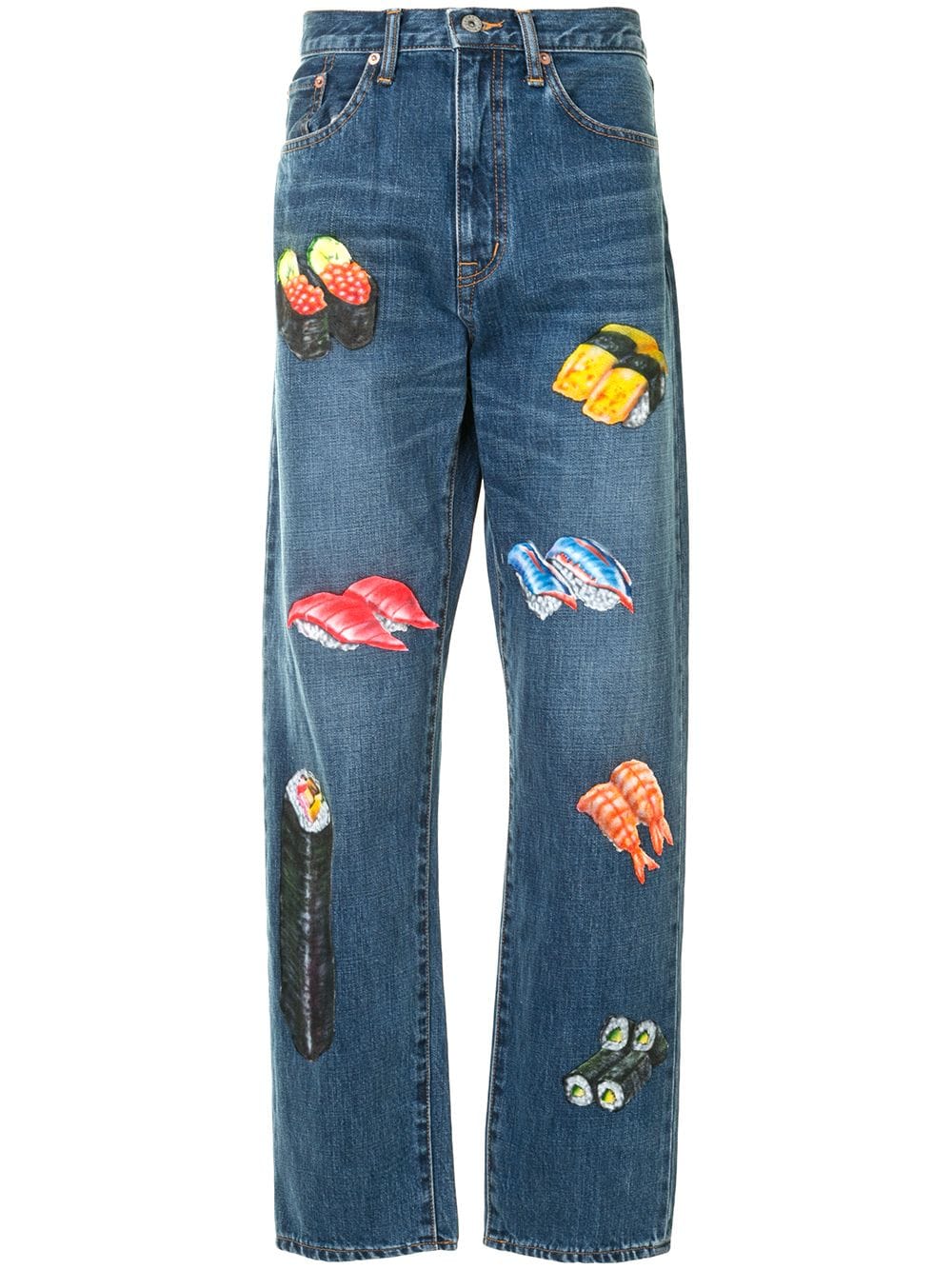 фото Doublet прямые джинсы с принтом