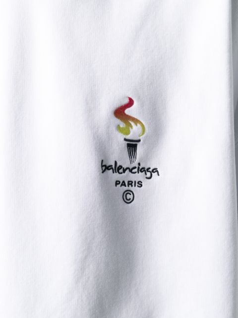 balenciaga paris olympics embroidered hoodie