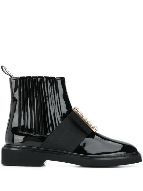 Roger Vivier crystal buckle-embellished ankle boots